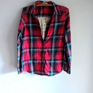 Modcloth flannel shirt with lace back